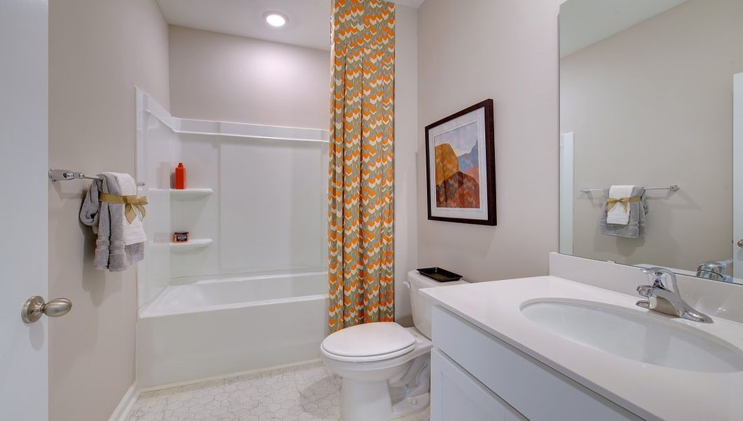 Furnished interior view inside a new home in Tap Root Farms, Fletcher (Image 28). Furnished interior view inside a new home in Tap Root Farms, Fletcher (Image 28).