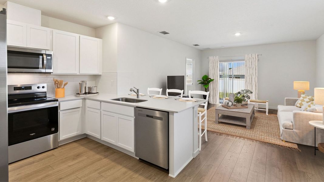 Furnished interior view inside a new home in Kindred, Kissimmee (Image 8).