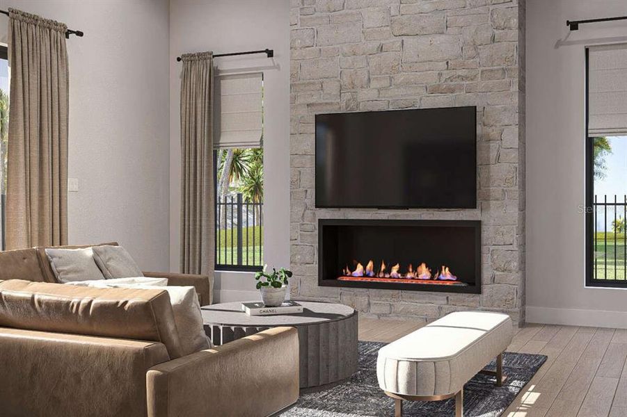 Furnished interior view inside a new home in , Tampa (Image 14). Furnished interior view inside a new home in , Tampa (Image 14).