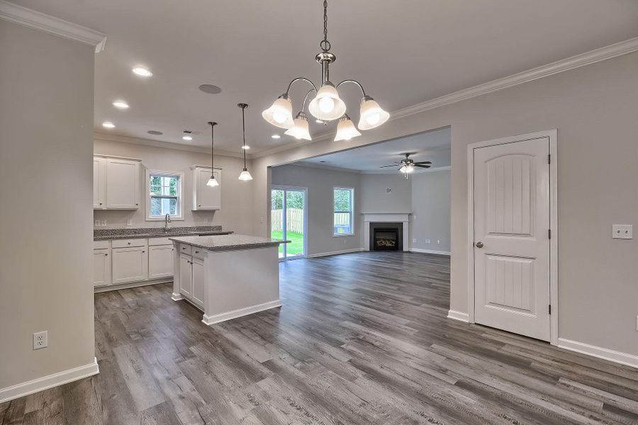 BC II Kitchen with FP view