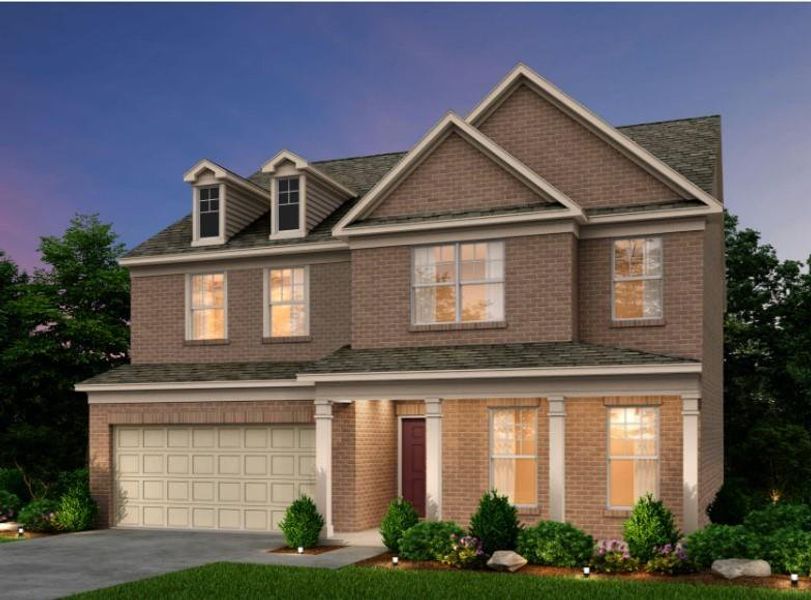 Front exterior of a new home in Briar Creek, Atlanta, GA, highlighting curb appeal (Image 1). Front exterior of a new home in Briar Creek, Atlanta, GA, highlighting curb appeal (Image 1).