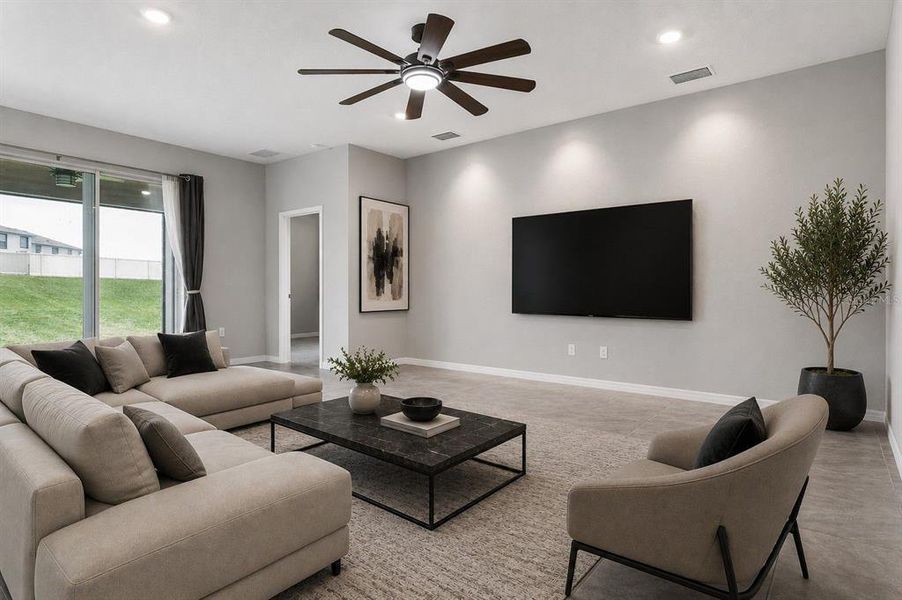 Furnished interior view inside a new home in Epperson, Wesley Chapel (Image 32). Furnished interior view inside a new home in Epperson, Wesley Chapel (Image 32).