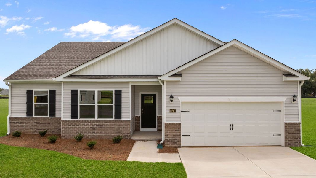 Representative exterior photo of a completed home built from the Booth by D.R. Horton in Villa Grande, Winterville, NC (Image 21). Representative exterior photo of a completed home built from the Booth by D.R. Horton in Villa Grande, Winterville, NC (Image 21).