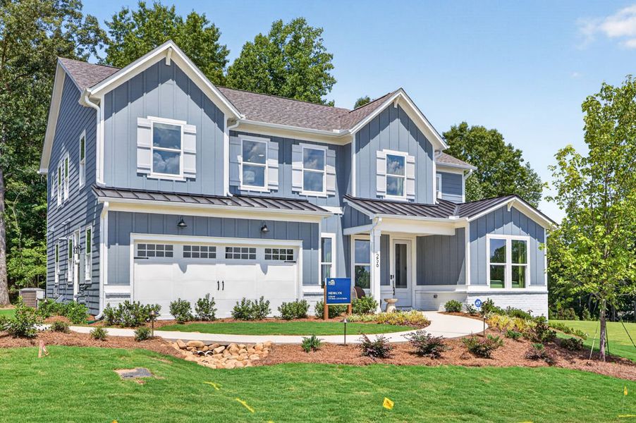 Representative exterior photo of a completed home built from the Newlyn by Pulte Homes in Bleckley Station, Ball Ground, GA (Image 30). Representative exterior photo of a completed home built from the Newlyn by Pulte Homes in Bleckley Station, Ball Ground, GA (Image 30).