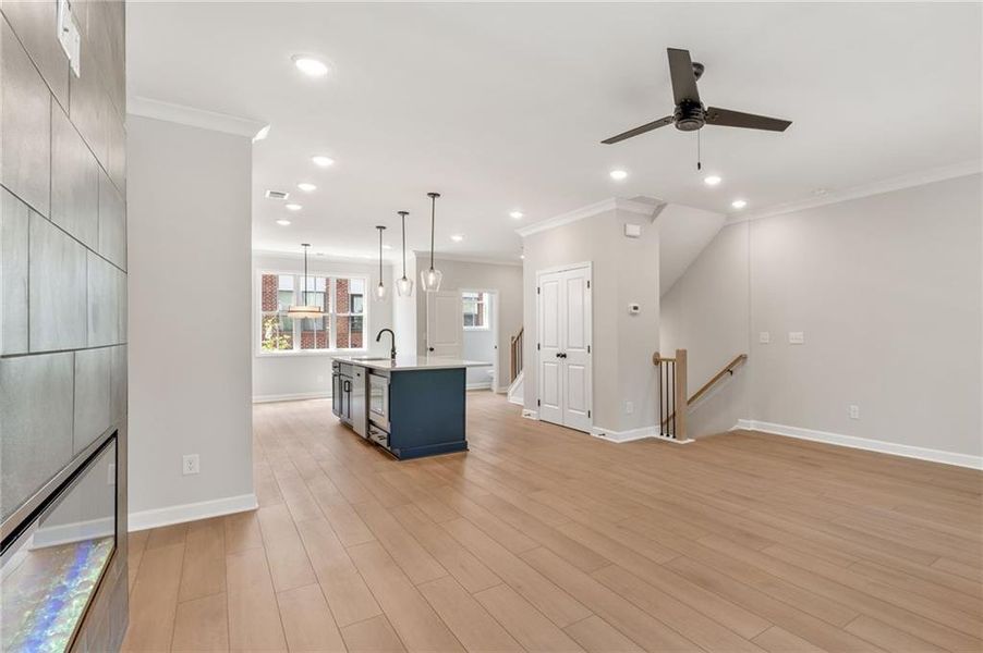Spacious, unfurnished interior of a new home in Townes at South Main, Kennesaw (Image 24).