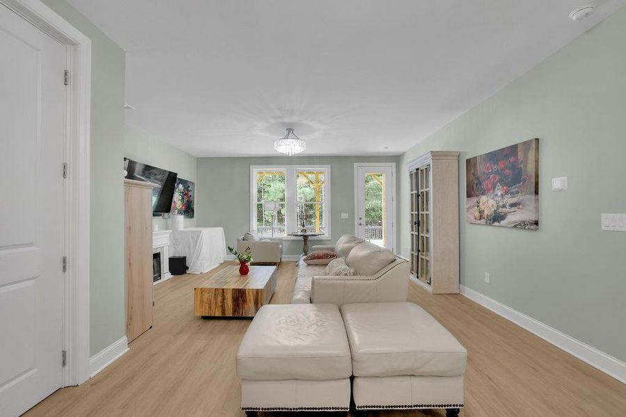 Furnished interior in a model home at Lakeside at River Green in Canton (Image 23).