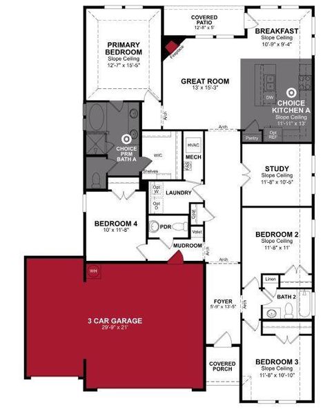 Beazer Homes Brookville Estates Floorplan.