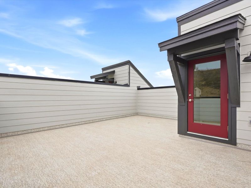 Exterior details and patio area of a home in Three Hills, Morrison (Image 2). Exterior details and patio area of a home in Three Hills, Morrison (Image 2).