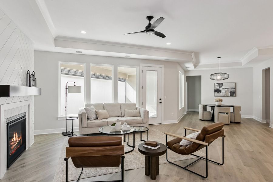 Furnished interior view inside a new home in The Courtyards at Jacobs Farm, Wichita (Image 6).