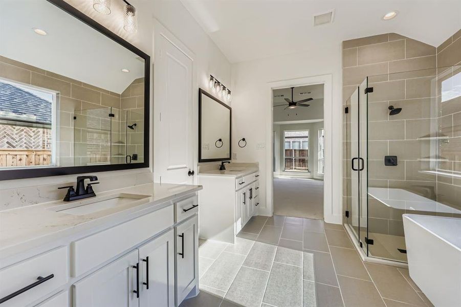 Furnished interior view inside a new home in M3 Ranch 60s, Mansfield (Image 9).