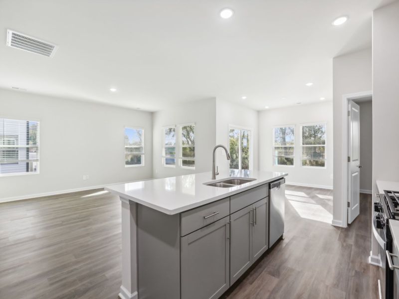 Kitchen in the Chandler floorplan at 253 White Birch Lane in Angier, NC.