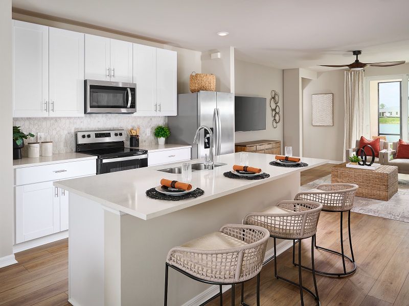 Kitchen modeled at Crescent Lakes at Babcock Ranch