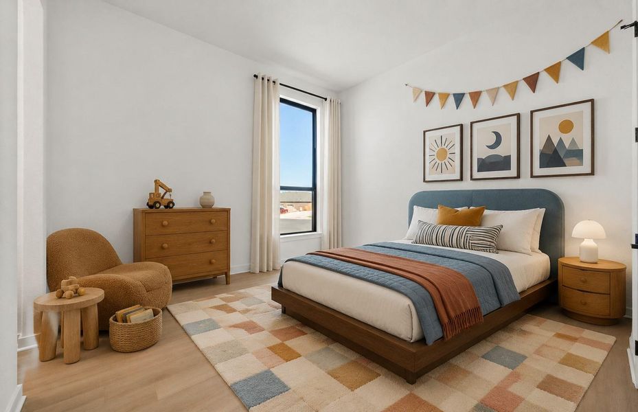 Furnished interior view inside a new home in 6 Creeks, Kyle (Image 6).