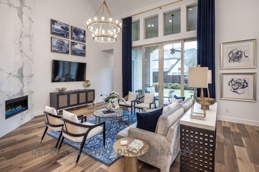 Furnished interior view inside a new home in Star Trail, Prosper (Image 22).