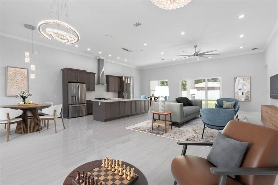 Furnished interior view inside a new home in , Palm Coast (Image 16).