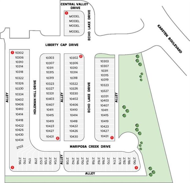 Sierra Vista Townhomes Lot Map