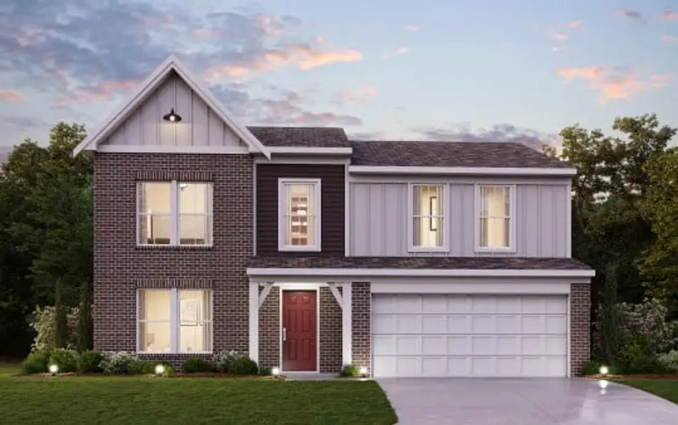 Representative exterior photo of a completed home built from the Yosemite by Fischer Homes in Cherry Glen, Euharlee, GA (Image 11).