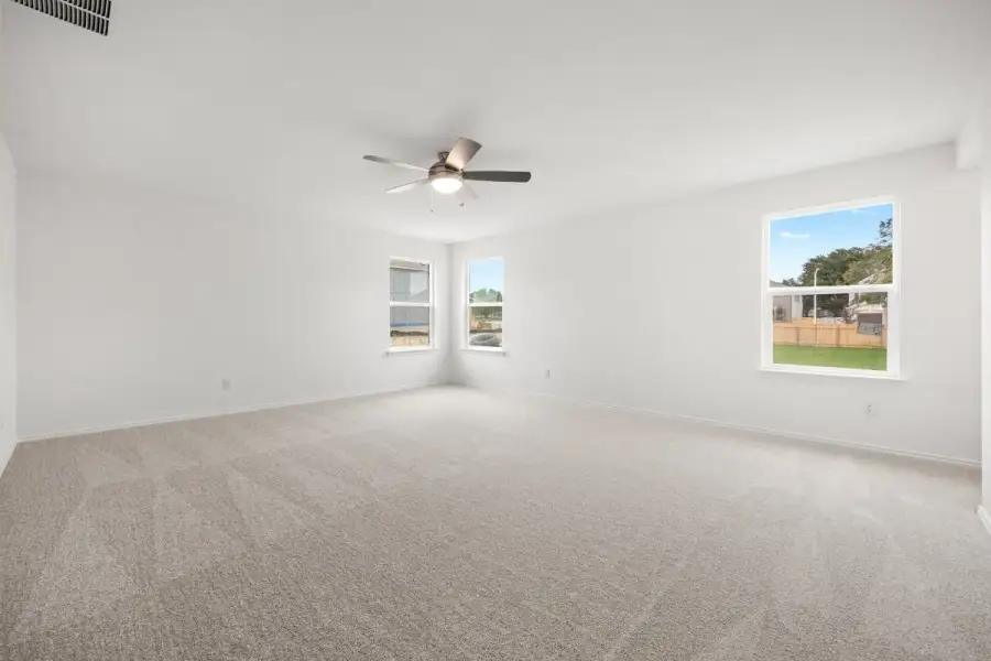 Spacious, unfurnished interior of a new home in River Bluff, Leander (Image 23).