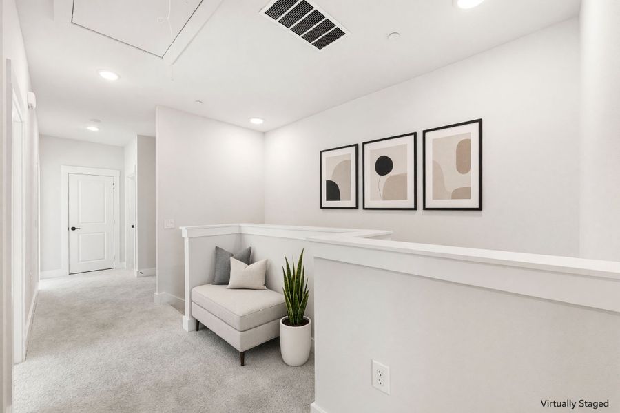 Furnished interior view inside a new home in Willow Grove Townhomes, Melissa (Image 17).