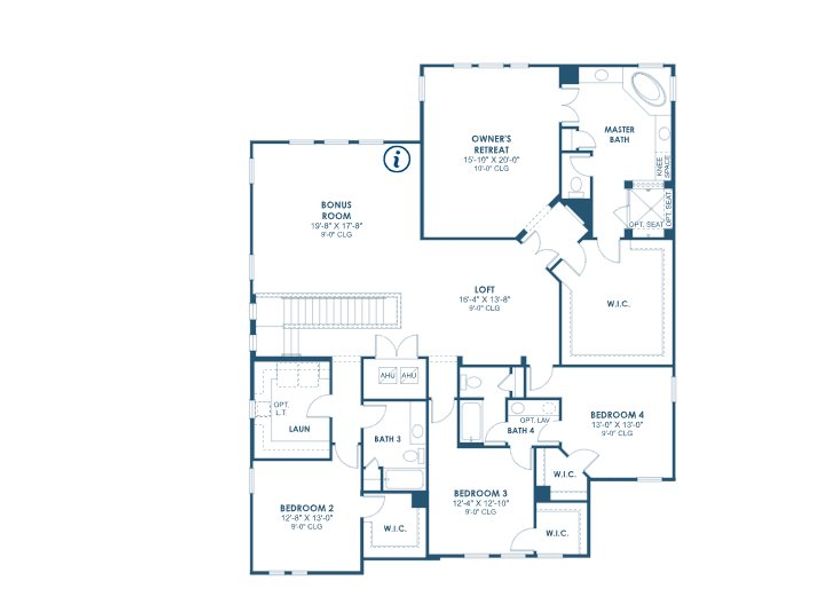 2D floor plan layout for the Granada II by Homes by WestBay in Oakfield, Parrish, FL (Image 5).