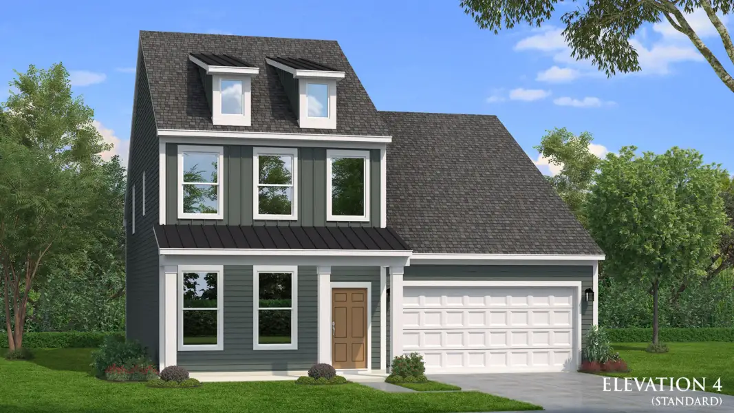 Representative exterior photo of a completed home built from the Lassiter by DRB Homes in Station Pointe Phase 2, Angier, NC (Image 33).