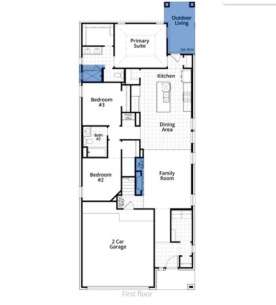 2D floor plan layout of this home in Heritage Ranch: 40ft. lots, Sherman, TX (Image 4). 2D floor plan layout of this home in Heritage Ranch: 40ft. lots, Sherman, TX (Image 4).