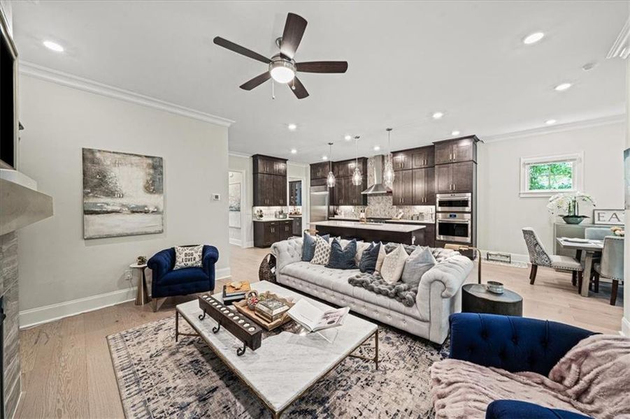 Furnished interior view inside a new home in Manning on the Square, Alpharetta (Image 15).