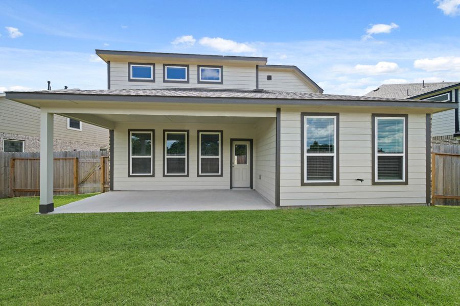 Front exterior of a new home in Grand Oaks – The Cove, Houston, TX, highlighting curb appeal (Image 2).