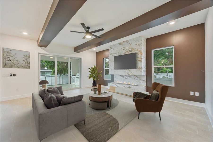 Furnished interior view inside a new home in , Tampa (Image 20). Furnished interior view inside a new home in , Tampa (Image 20).