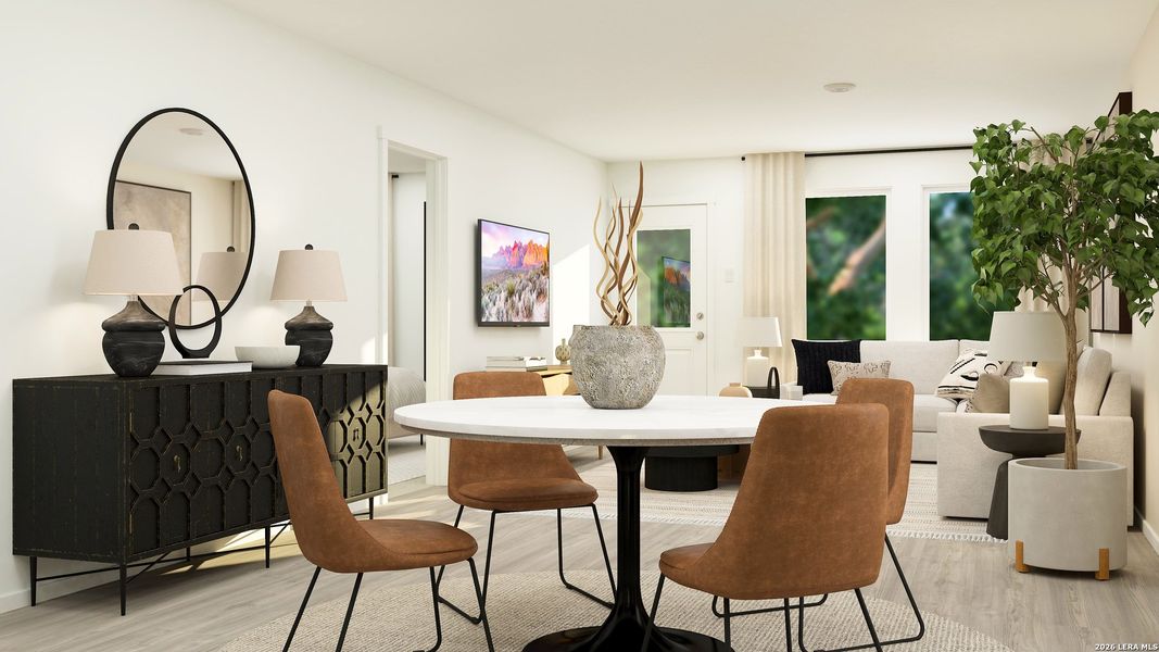 Furnished interior view inside a new home in , Converse (Image 9).
