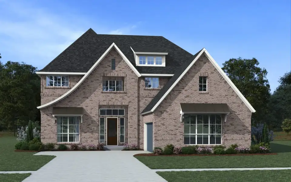 Representative exterior photo of a completed home built from the Lakewood by Chesmar Homes in Rio Vista at Kelly Ranch, Aledo, TX (Image 20). Representative exterior photo of a completed home built from the Lakewood by Chesmar Homes in Rio Vista at Kelly Ranch, Aledo, TX (Image 20).