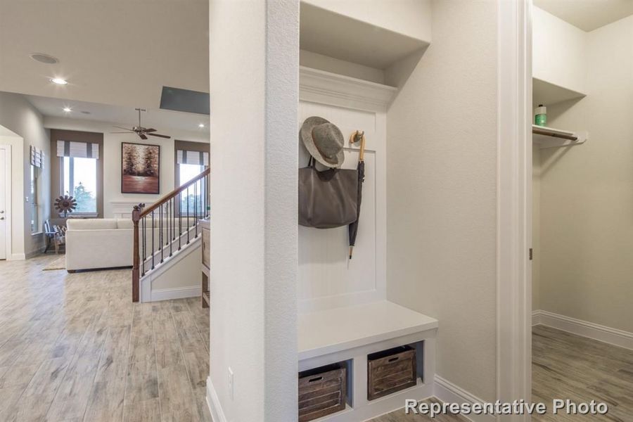 Representative furnished interior of a home built from the Oaks 2512 by Brohn Homes in Oaks at San Gabriel, Georgetown (Image 6).