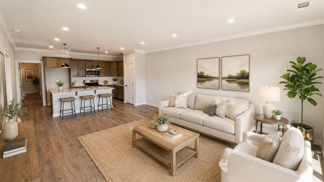 Furnished interior view inside a new home in The Greens at Legacy Townhomes, Springfield (Image 7).