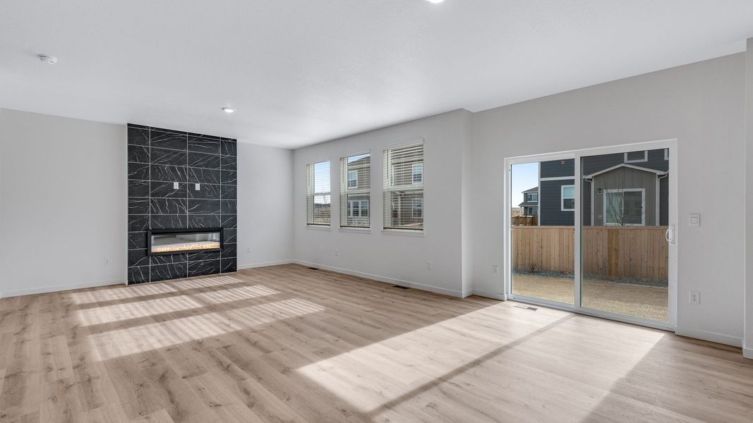 Representative unfurnished interior of a home built from the Bridgeport by D.R. Horton in Hansen Farm, Fort Collins (Image 17).