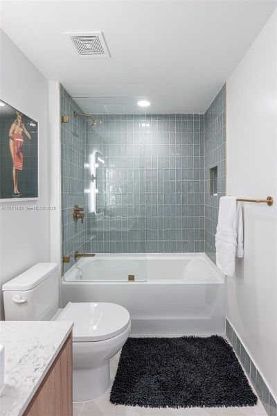 Furnished interior view inside a new home in , Miami (Image 24).