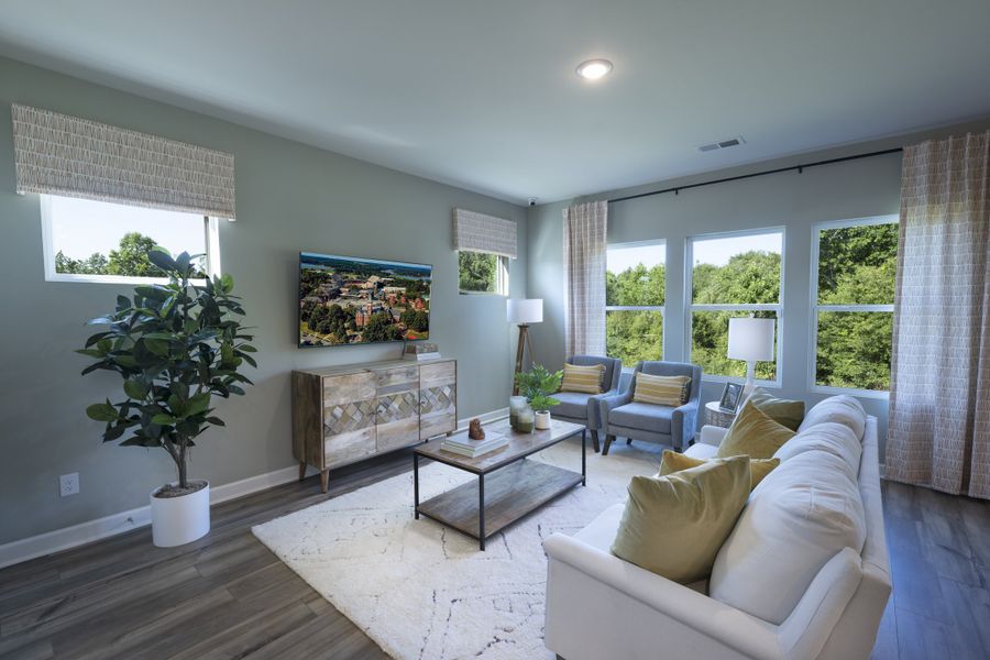 Furnished interior view inside a new home in Village at White Pine, Pendleton (Image 5).