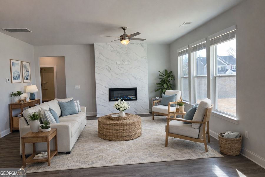 Furnished interior view inside a new home in Harley Farms South, Bonaire (Image 5).