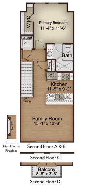 2D floor plan layout for the Harmony by McKinley Homes in Array, Atlanta, GA (Image 4).