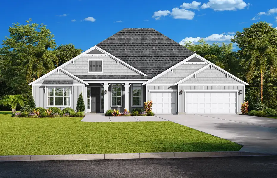 Representative exterior photo of a completed home built from the Breezy Cove by SEDA New Homes in Katie Cove, Jacksonville, FL (Image 4).