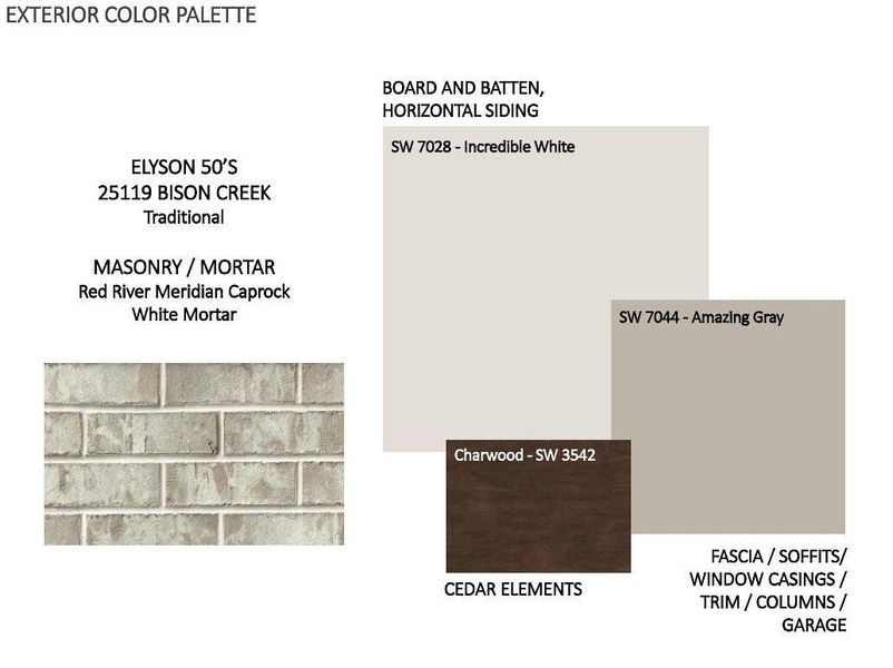 Sample of building materials used in homes in Elyson, Katy (Image 7).