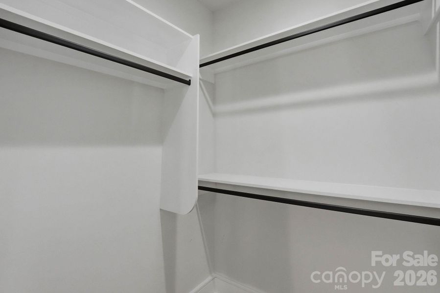 Generous closet space