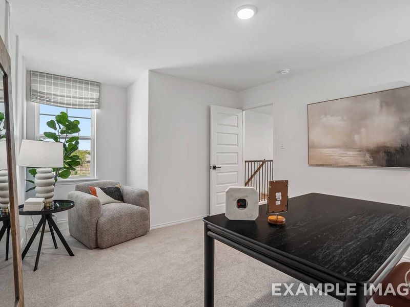 Representative furnished interior of a home built from the The Pinecrest B w/ 3rd Car by Davidson Homes LLC in Saddle Creek Ranch, Cibolo (Image 35).