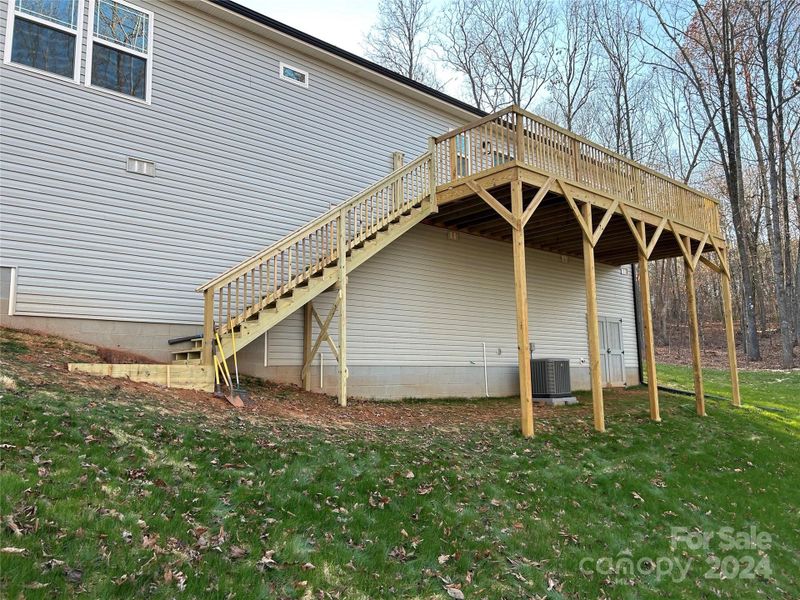 Stairs leading to your private back yard