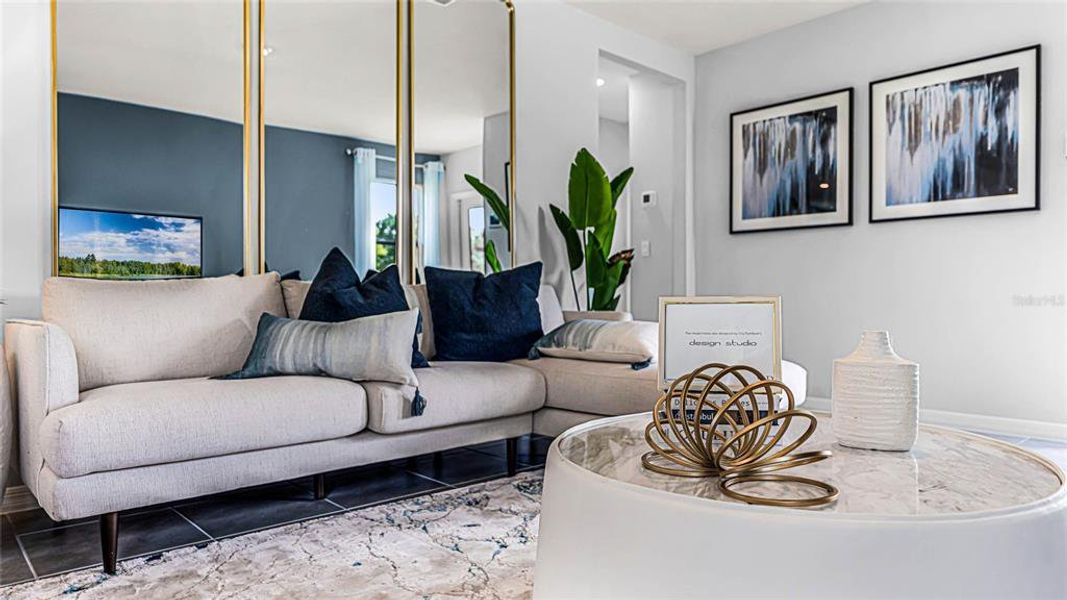 Furnished interior view inside a new home in Angeline, Land O' Lakes (Image 10). Furnished interior view inside a new home in Angeline, Land O' Lakes (Image 10).