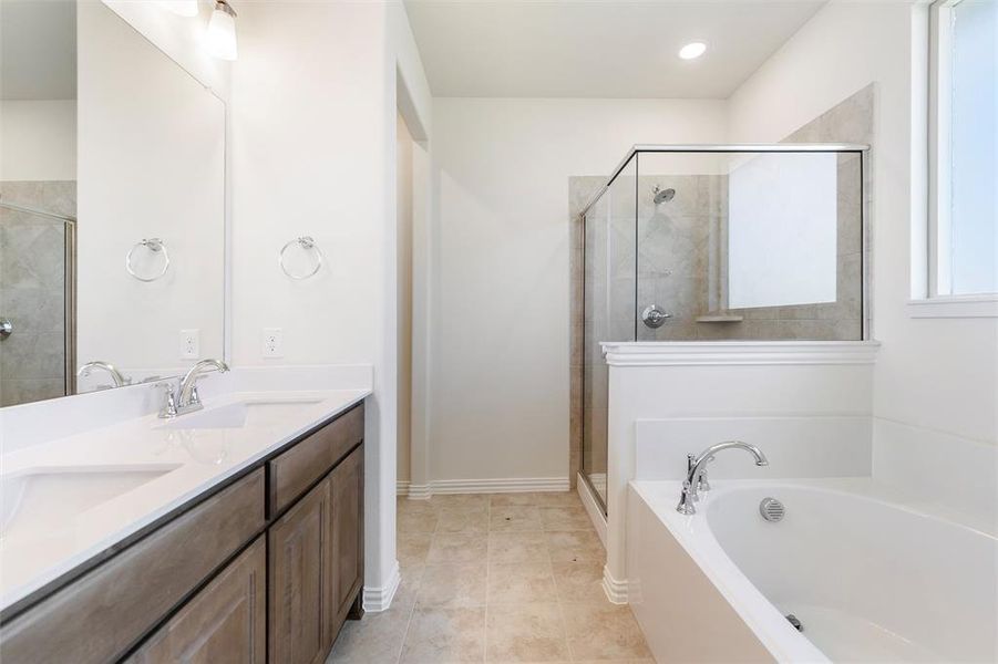 Furnished interior view inside a new home in Clear Sky Addition, Valley View (Image 7).