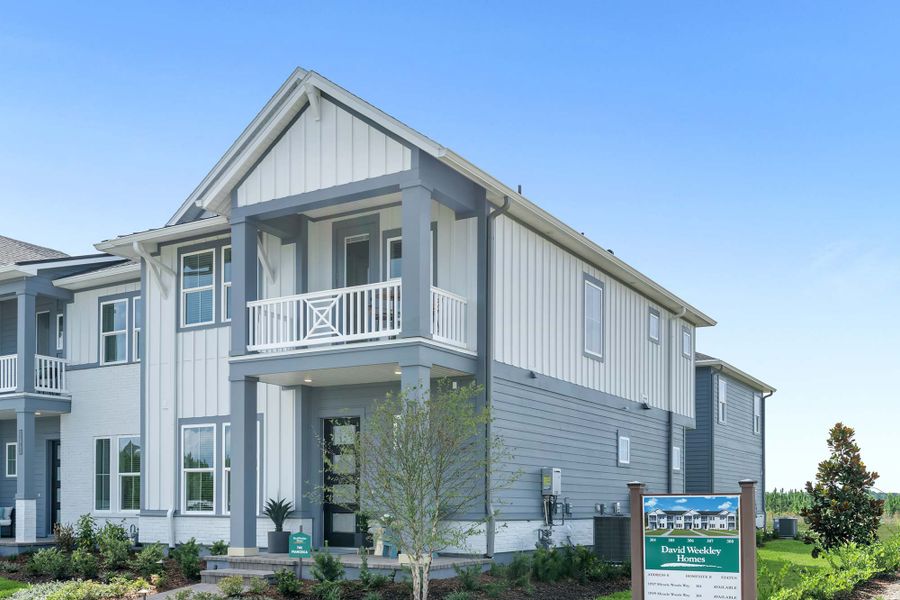 Image 14 representing the The Francesca by David Weekley Homes in Seven Pines 24' Rear Entry Townhomes, Jacksonville, FL.