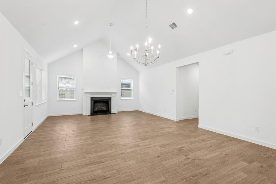 Impressive great room and dining area (*Photo not of actual home and used for illustration purposes only.)