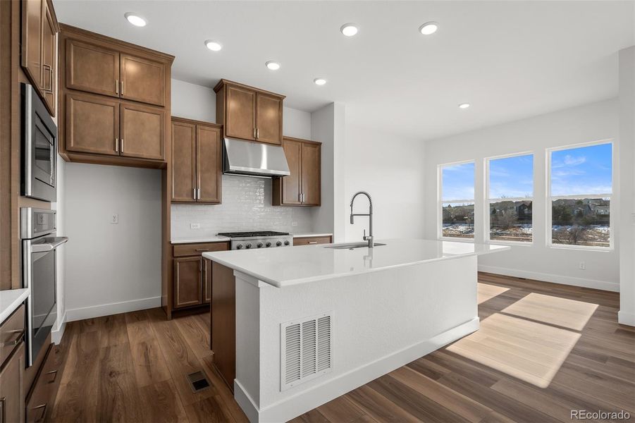 Furnished interior view inside a new home in Trailside at Cottonwood Creek, Colorado Springs (Image 14). Furnished interior view inside a new home in Trailside at Cottonwood Creek, Colorado Springs (Image 14).