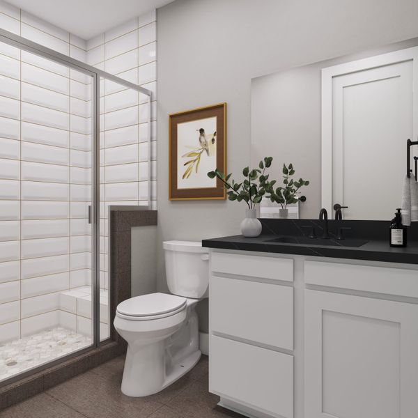 Representative furnished interior of a home built from the Lisbon by Tri Pointe Homes in Legacy Grove, Montgomery (Image 28).