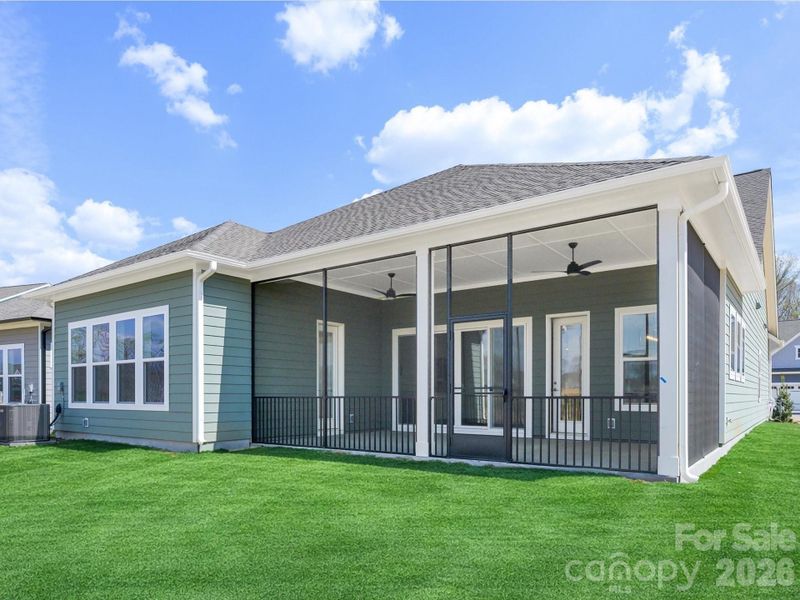 Exterior details and patio area of a home in Encore at Streamside - Tradition Series, Waxhaw (Image 4).